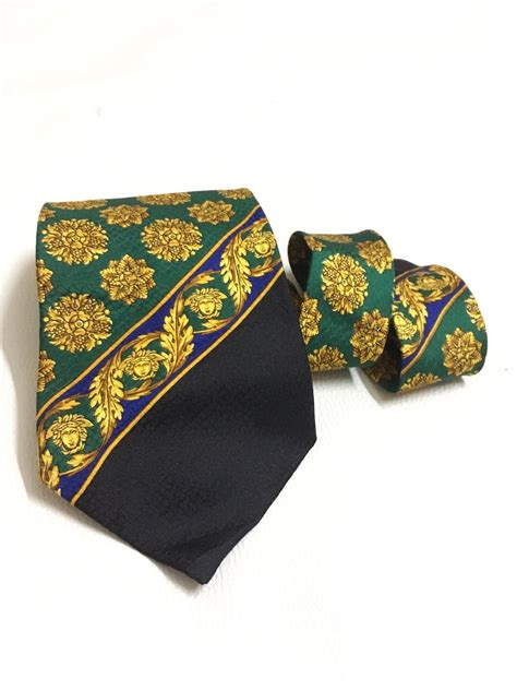 versace neckties|versace medusa tie.